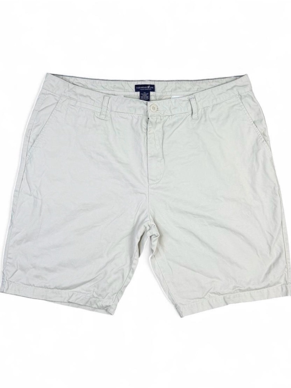 Caribbean Joe Men's Beige Shorts Size 40 Y2K Khaki Flat Front Summer Beach